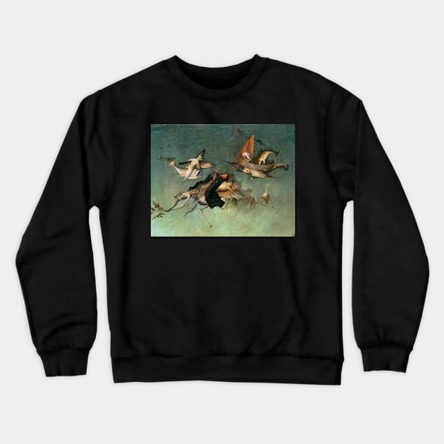 Triptych of the Temptation of St. Anthony Detail  by Hieronymus Bosch Crewneck Sweatshirt by BulganLumini